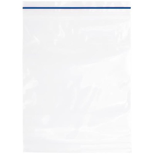 Resealable Plastic Bags 200x305mm Clear, Pack of 100