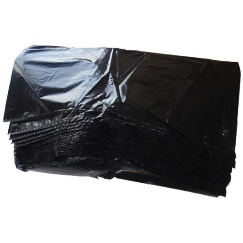 Rubbish Bags 500x380x1350mm 40 Micron 120L Black, Pack of 50