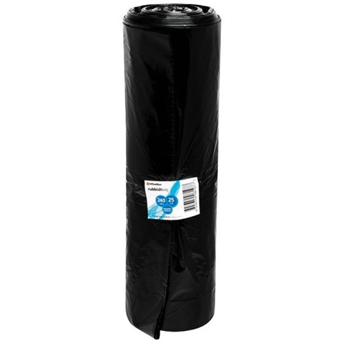 OfficeMax Wheelie Bin Liners 240 Litre 750x400x1470mm 40 Micron, Pack