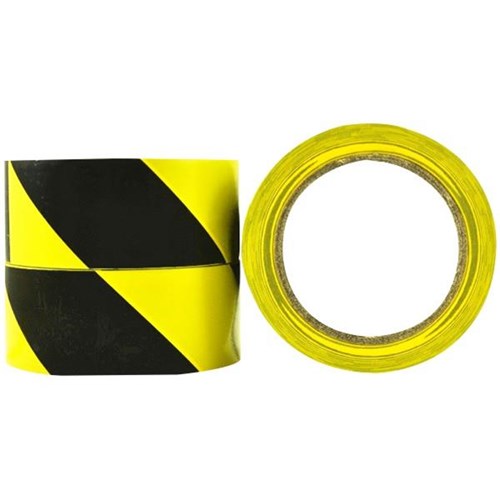 Hazard Tape 48mm x 33M Yellow & Black OfficeMax NZ