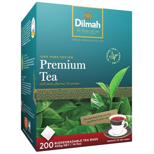 Dilmah Premium Tagless Tea Bags, Box of 200