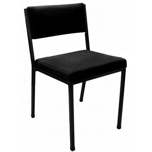 MS2 Stacker Chair Black Frame Black Fabric
