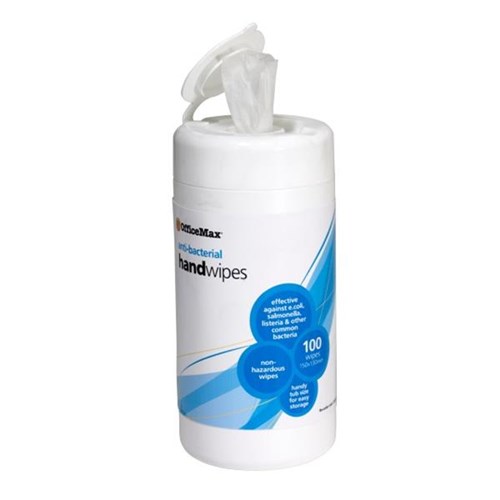 OfficeMax AntiBacterial Hand Wipes, Pack of 100 OfficeMax NZ