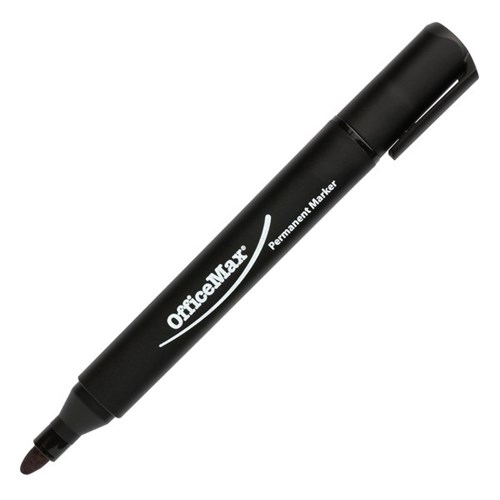 OfficeMax Black Permanent Marker Bullet Tip