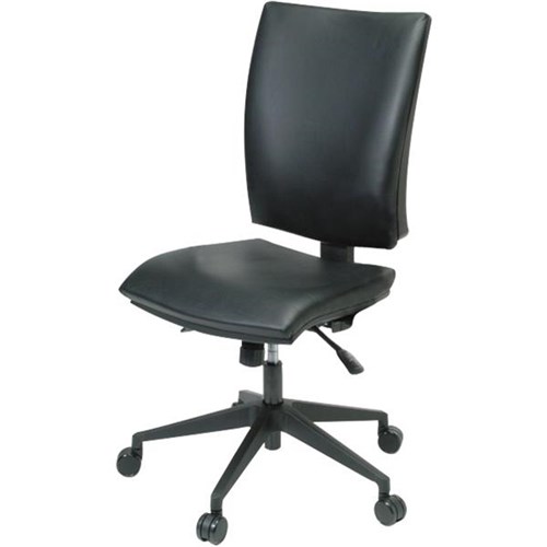 Edge Chair High Back 3 Levers Black Leather