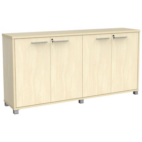 Cubit Credenza with 4 Doors and 2 Shelves 1800mm Nordic Maple
