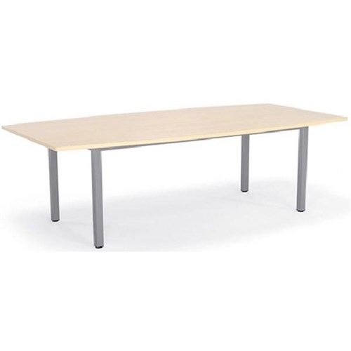 Cubit Boardroom Table 2400mm Nordic Maple/Silver