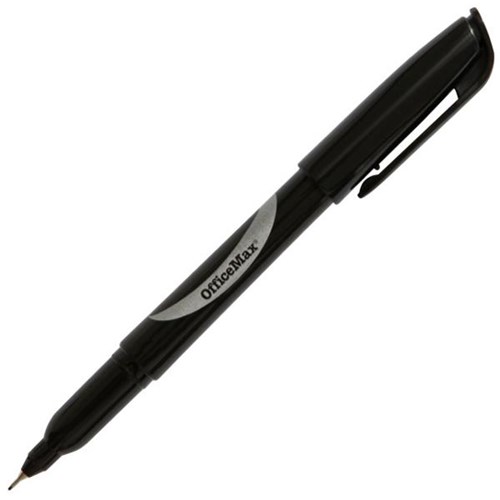 Officemax Black Permanent Marker Fine Tip OfficeMax NZ