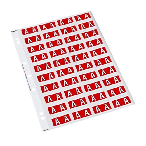 Codafile Alphabetical Letter A Labels 162550 25mm Red, Sheet of 40
