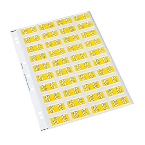 Codafile Alphabetical Letter C Labels 162552 25mm Yellow, Sheet of 40