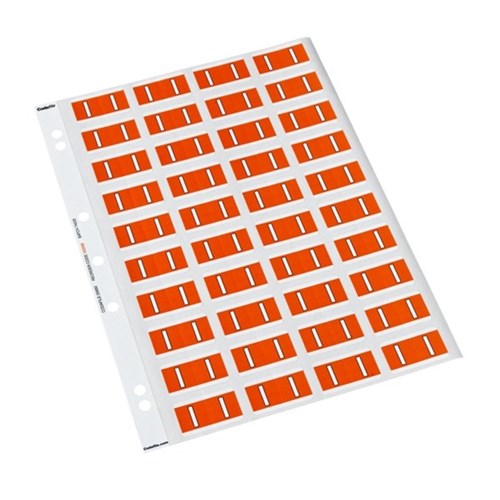 Codafile Alphabetical Letter I Labels 162558 25mm Orange, Sheet of 40