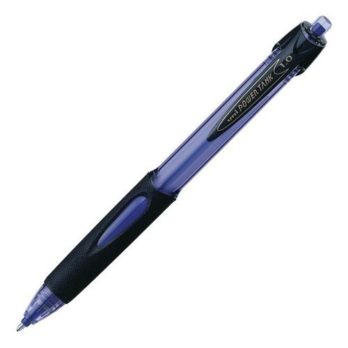 uni Power Tank Blue Retractable Ballpoint Pen 1.0mm Medium Tip