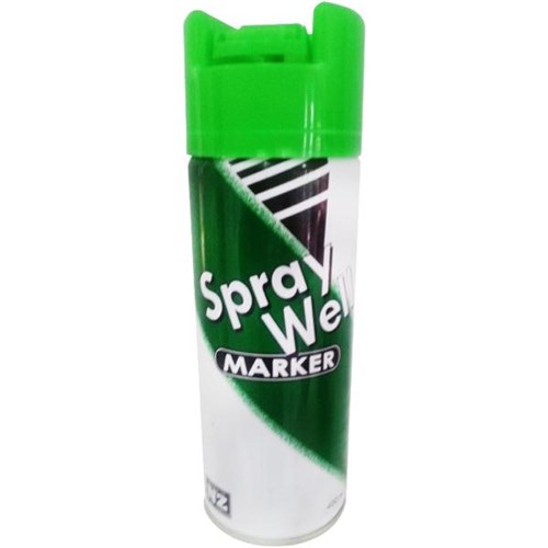 Spray Well Upside Down Spray Paint Fluoro Green 400ml OfficeMax NZ