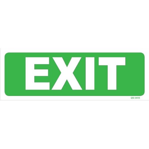 Exit Safety Sign 340x120mm OfficeMax NZ