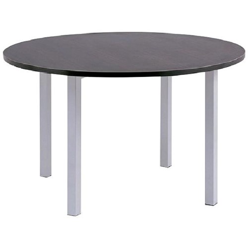 Cubit Meeting Table 1200mm Dark Oak/Silver