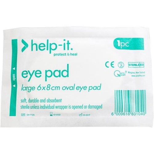 Help-It Sterile Eye Pad Sealed Edges 60x80mm
