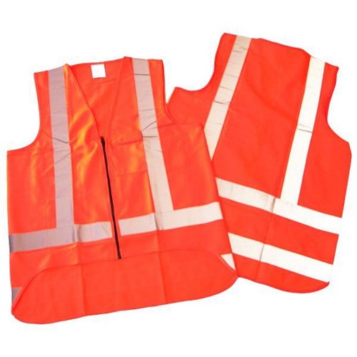 TTMC-W Day Night Hi Vis Safety Vest Medium Fluoro Orange