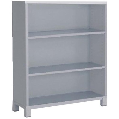 Cubit Bookcase 2 Shelves 1200mm Silver