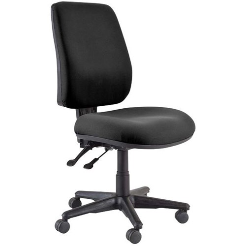 Buro Roma Chair High Back 2 Levers Black Fabric