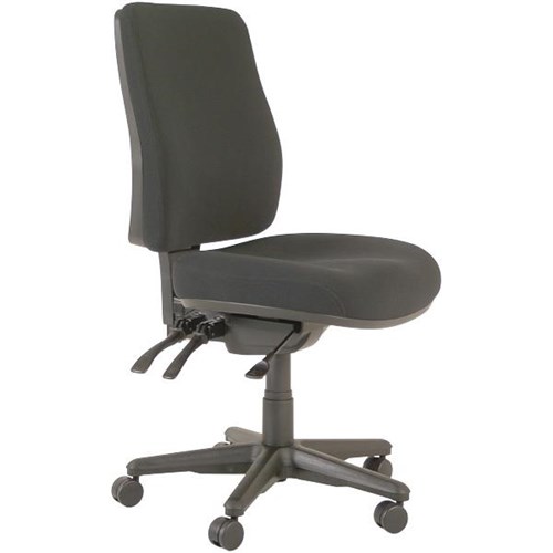 Buro Roma Chair High Back 3 Levers Black Fabric