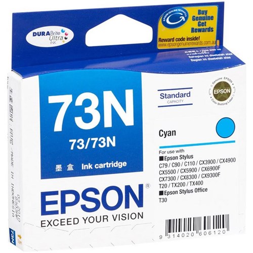 Epson 73N Cyan Ink Cartridge C13T105292