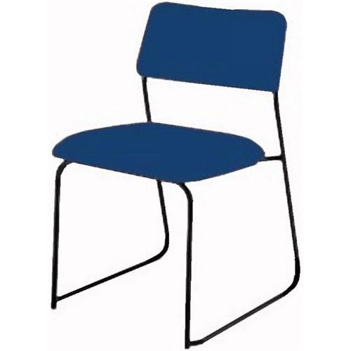 IRL Avon Stacker Chair Steel Blue Fabric