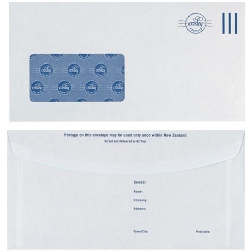 Croxley Maxpop Postage Paid Envelopes Tropical Seal White 133705, Box
