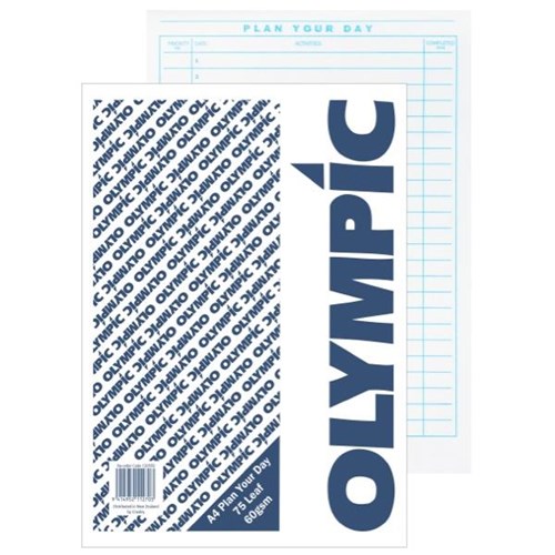 Olympic A4 Plan Your Day Pad 24 Lines 75 Sheets
