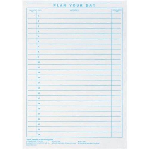 Olympic A4 Plan Your Day Pad 24 Lines 75 Sheets
