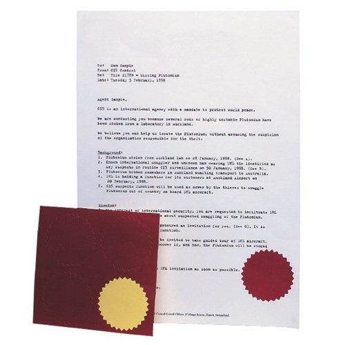 Legal Seals 50mm Red, Sheet of 4