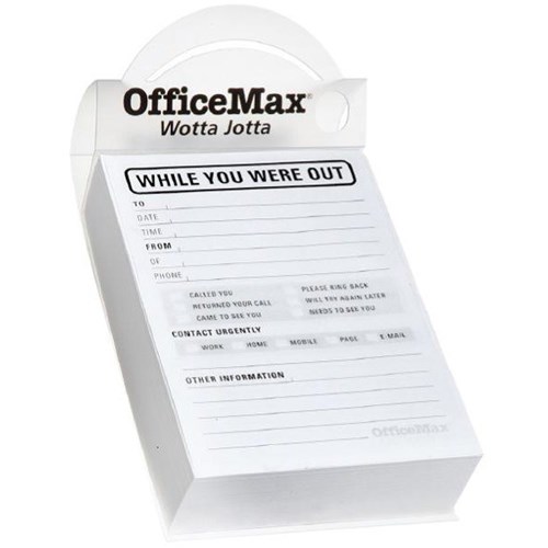 OfficeMax A5 'While You Were Out' Wotta Jotta Pad 250 Sheets