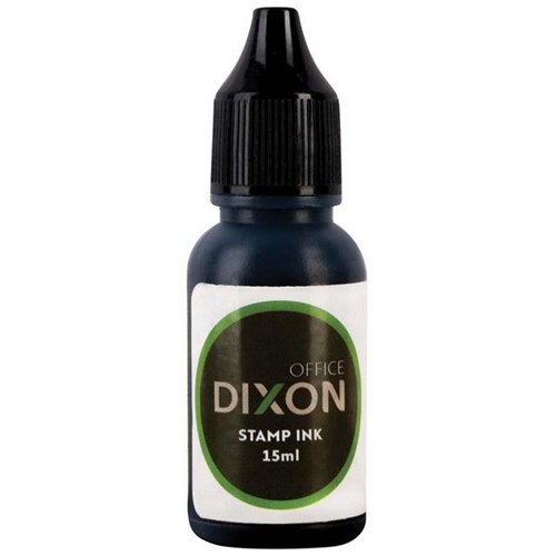 Dixon Self-Inking Stamp Ink Refill 15ml Black