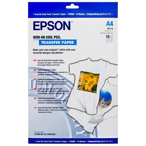 Epson A4 124gsm Iron On Transfer Photo Paper, Pack of 10 OfficeMax NZ