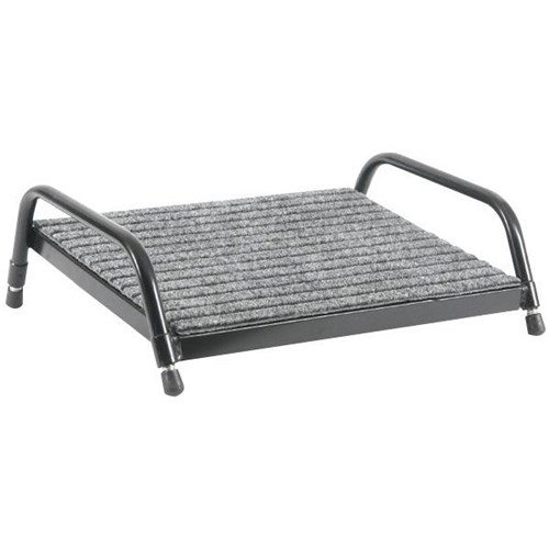 Fluteline Large Adjustable Footrest Black Frame OfficeMax NZ