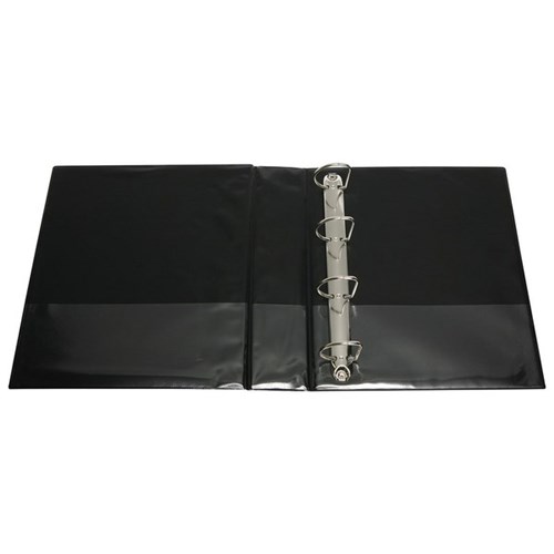 FM Overlay Ringbinder A4 50mm 4 Ring Black