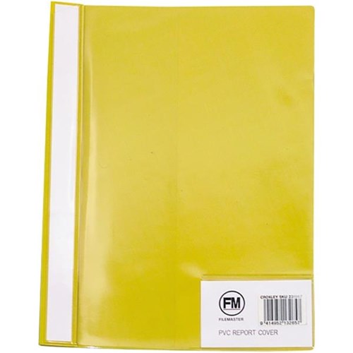 FM Clear Report Cover A4 Yellow OfficeMax NZ
