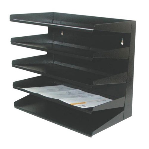 Document Tray Rack 5 Tier Black
