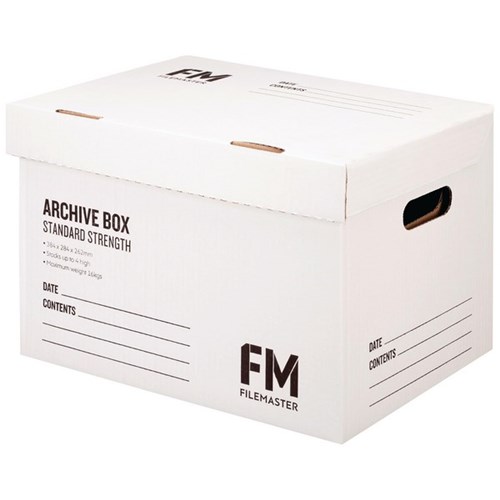 FM Archive Storage Box File 384x284x262mm White