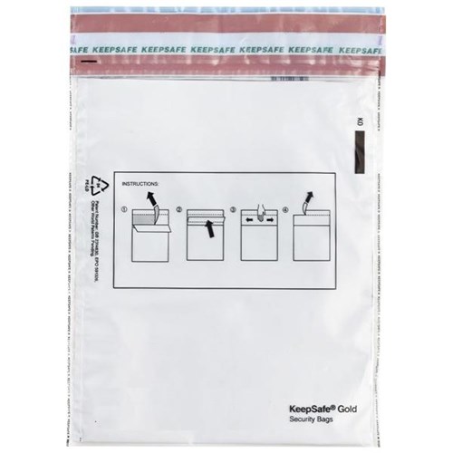 Keepsafe A5 Gold Security Envelope 180x260mm OfficeMax NZ