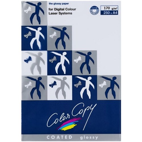 Color Copy A4 170gsm White Gloss Laser Paper, Pack of 250