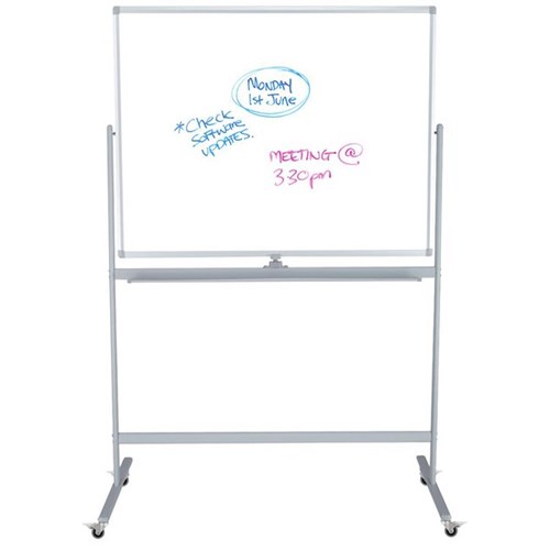 Boyd Visuals Acrylic Pivoting Mobile Whiteboard 1200 x 1200mm