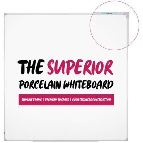 Boyd Visuals Clarity Porcelain Whiteboard Magnetic 900 x 900mm