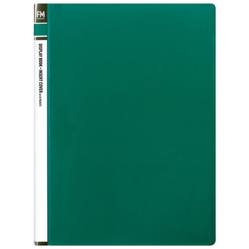FM A4 Display Book Insert Cover 20 Pocket Green