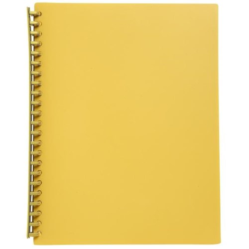 OfficeMax A4 Refillable Display Book 20 Pocket Yellow OfficeMax NZ