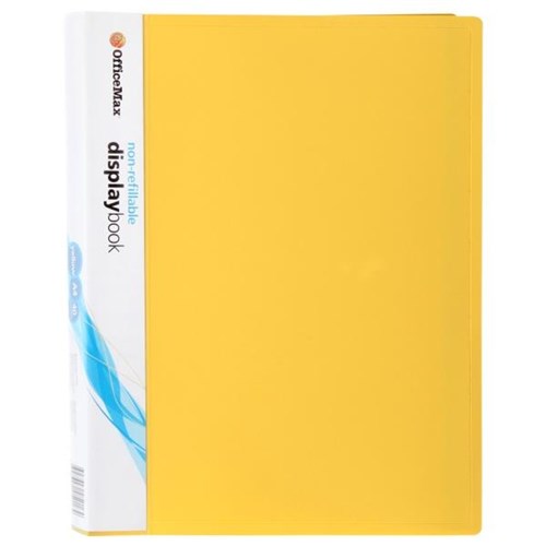 OfficeMax A4 Display Book 40 Pocket Yellow OfficeMax NZ