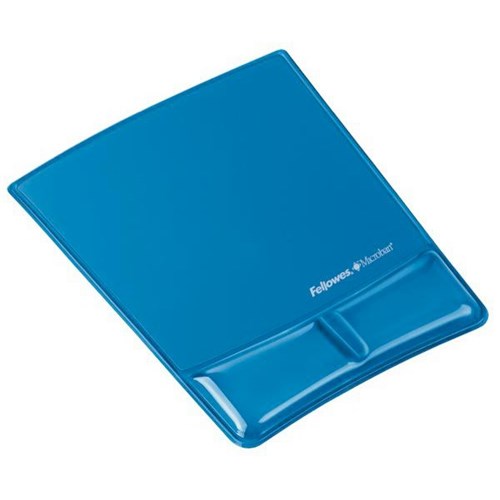 Fellowes Mouse Pad & Gel Wrist Rest Blue OfficeMax NZ