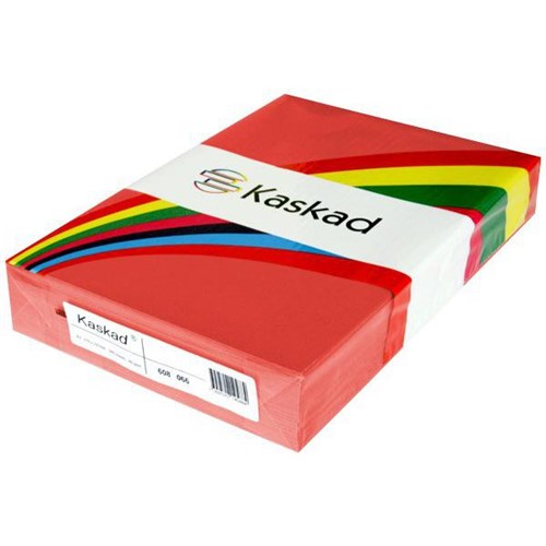 Kaskad A3 80gsm Robin Red Colour Copy Paper, Pack of 500