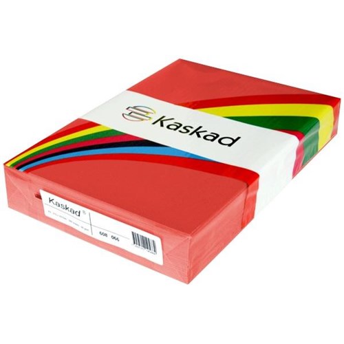 Kaskad A3 80gsm Robin Red Colour Copy Paper, Pack of 500