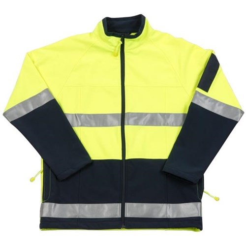 JB's Wear Soft Shell Hi Vis Jacket XL Lime/Navy