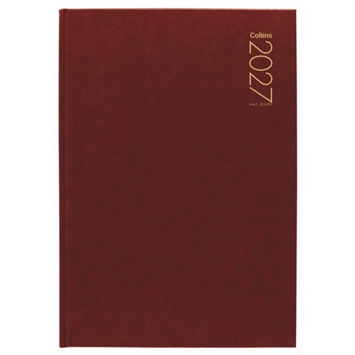 Collins A41 Diary A4 1 Day Per Page 2027 Red